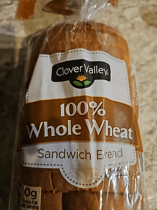 Clover Valley 100% Whole Wheat Sandwich Bread