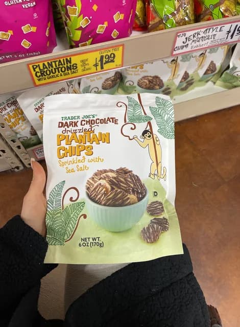 Is it GERD Friendly? Trader Joe's Dark Chocolate Drizzled Plantain Chips Sprinkled With Sea Salt