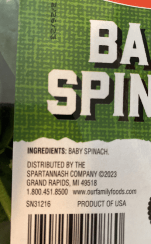 Our Family Baby Spinach