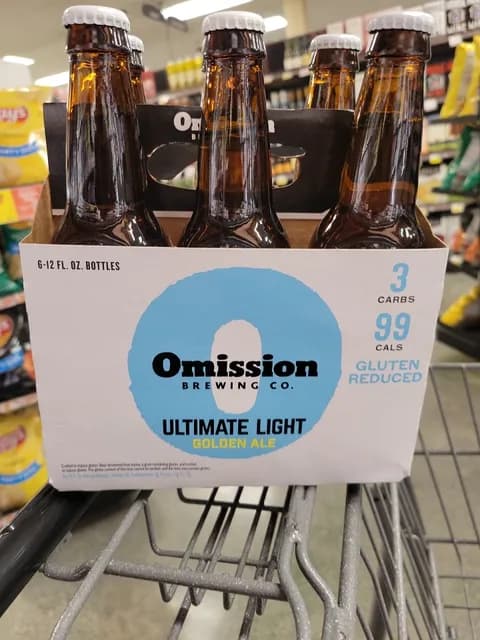 Omission Brewing Co. Ultimate Light Golden Ale, 6-. Oz. Bottles