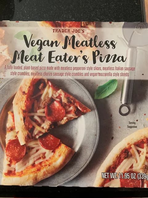 Trader Joe's Vegan Meatless Meat Eater's Pizza