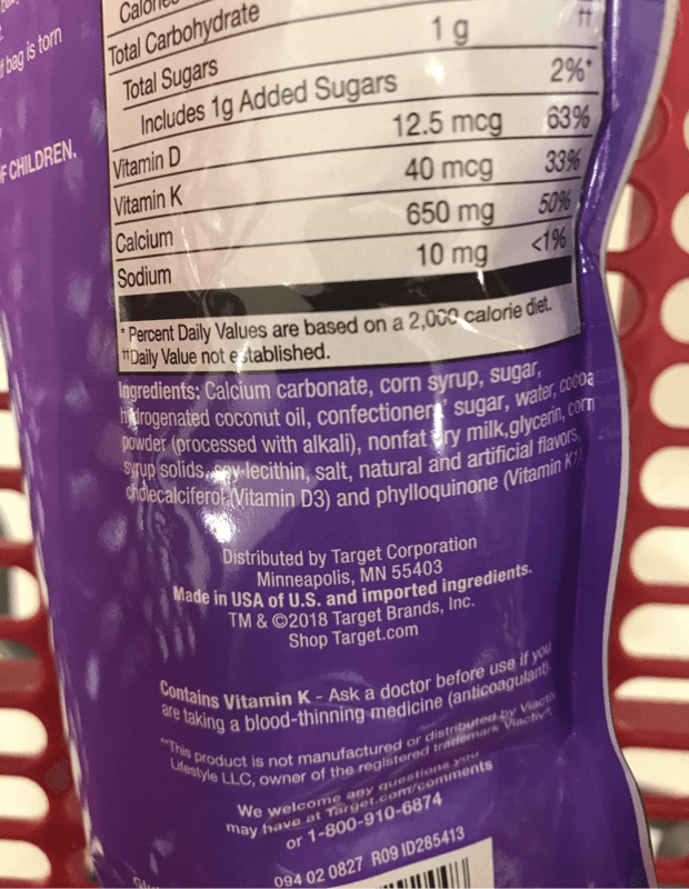 Up & Up Calcium + Vitamin D Chocolate Flavor Dietary Supplement 100 Chews