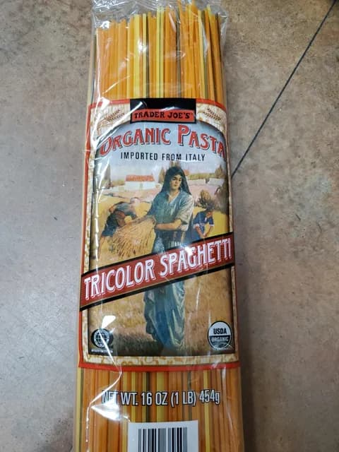 Trader Joe's Organic Pasta Tricolor Spaghetti