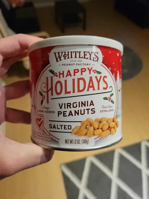 Whitley'S Happy Holidays Salted Virginia Peanuts