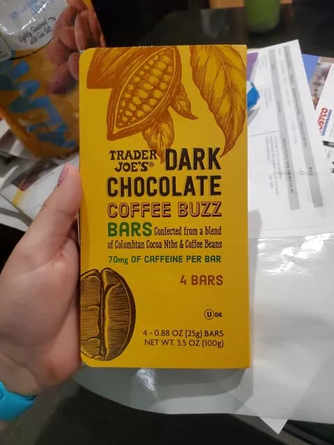 Trader Joe'S Dark Chocolate Coffee Buzz Bars