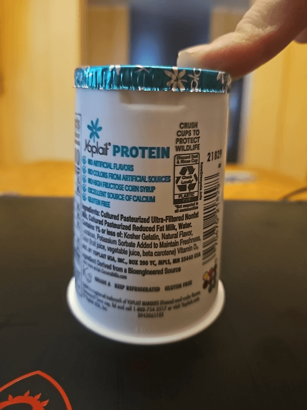 Yoplait Protein Strawberry Banana Flavored Yogurt