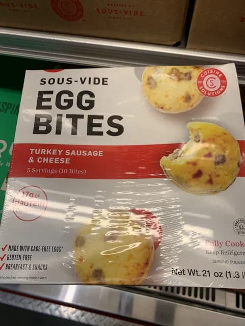 Cuisine Solutions Sous-Vide Turkey Sausage & Cheese Egg Bites