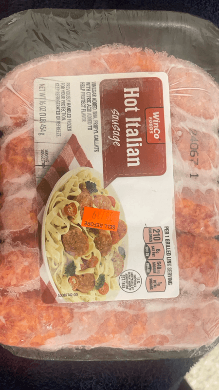 Winco Foods Hot Italian Sausage