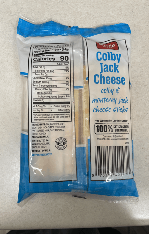 Winco Foods Colby Jack Cheese