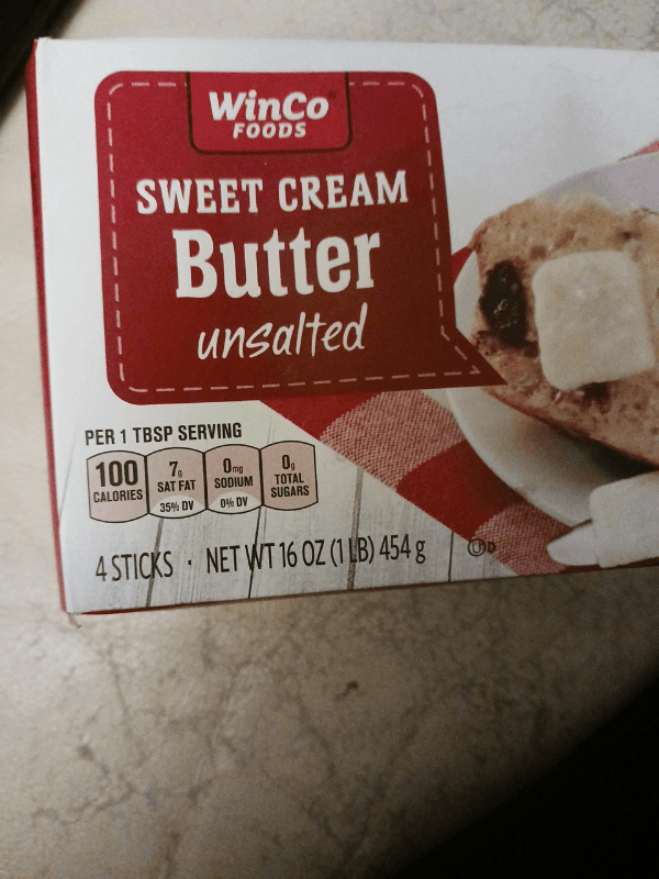 Winco Foods Sweet Cream Unsalted Butter