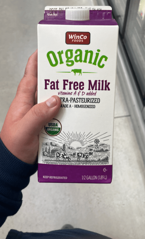 Winco Foods Organic Fat Free Milk