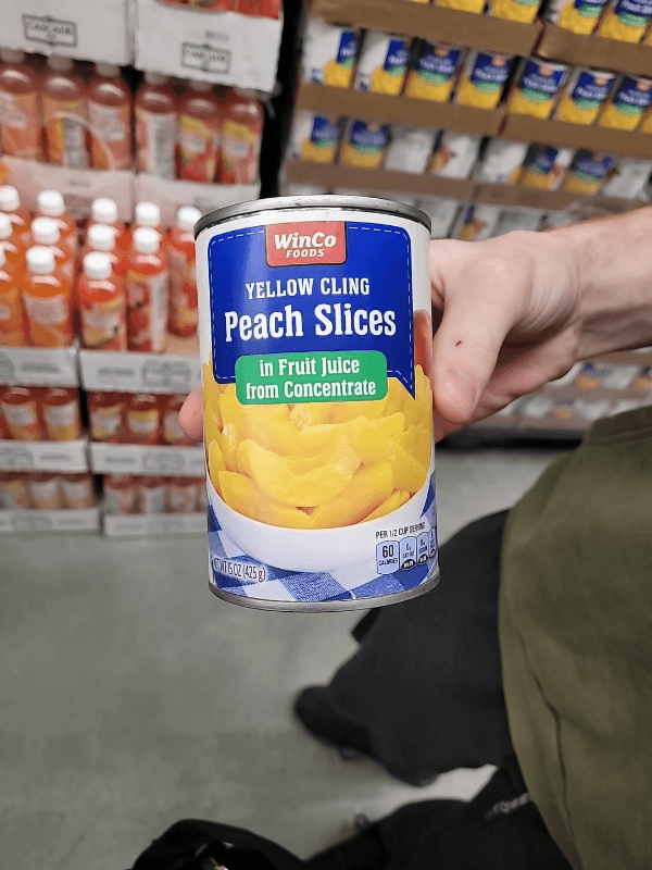 Winco Foods Yellow Cling Peach Slices In Fruit Juice From Concentrate
