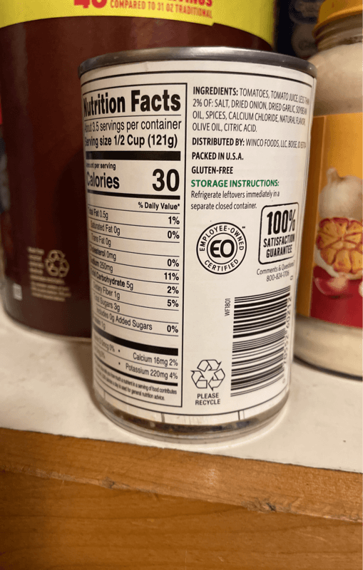 Winco Foods Diced Tomatoes With Italian Herbs