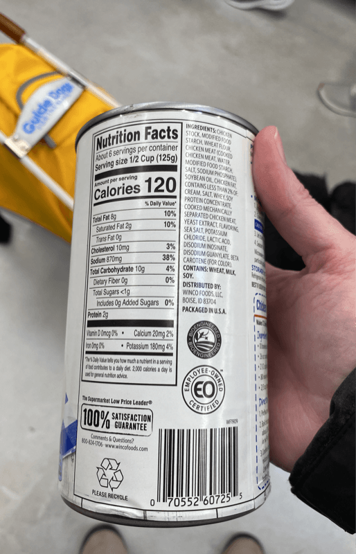 Winco Foods Cream Of Chicken Condensed Soup, Family Size