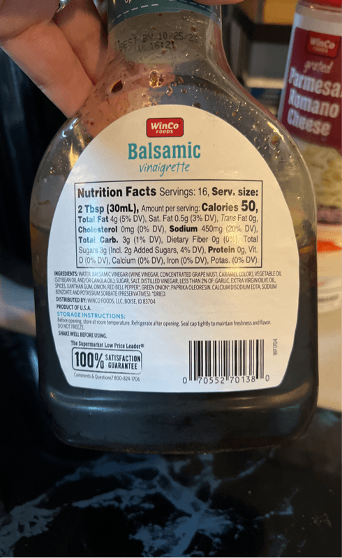 Winco Foods Balsamic Vinaigrette