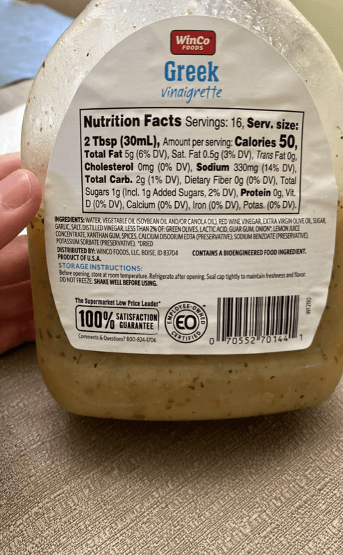 Winco Foods Greek Vinaigrette