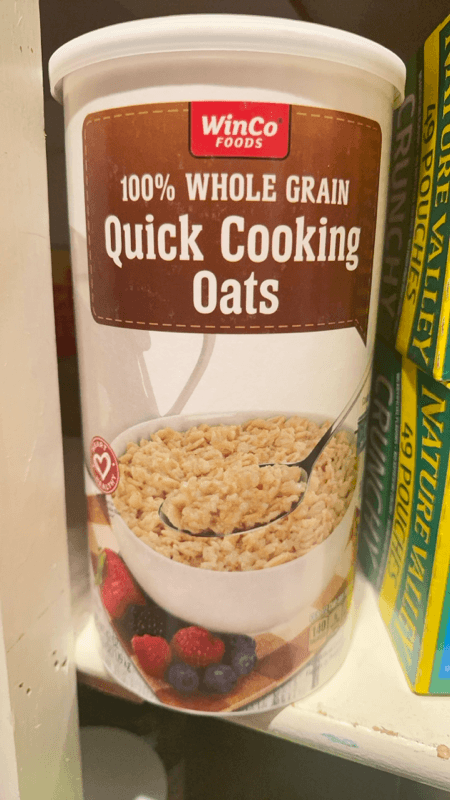 Winco Foods 100% Whole Grain Quick Cooking Oats