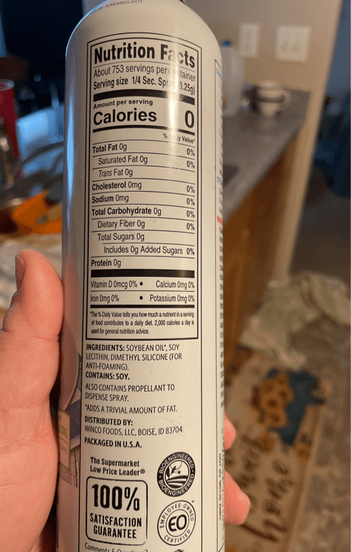 Winco Foods Non-Stick Vegetable Oil Cooking Spray