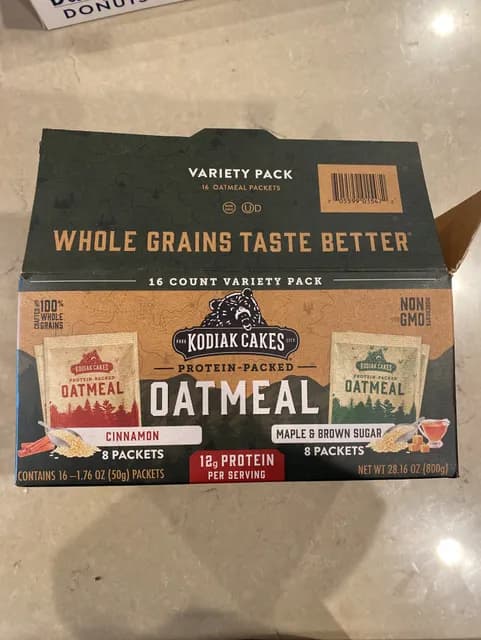 Kodiak Cakes Protein Packed Oatmeal, Cinnamon And Maple & Brown Sugar Flavors