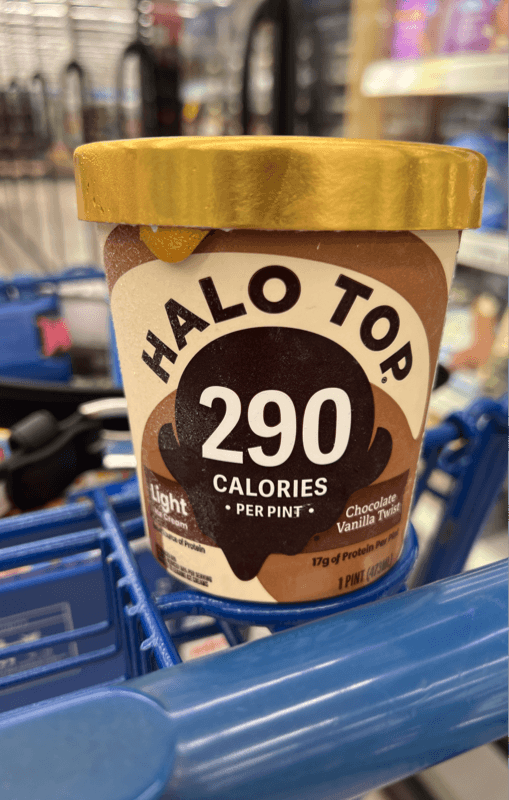 Halo Top Chocolate Vanilla Twist Light Ice Cream