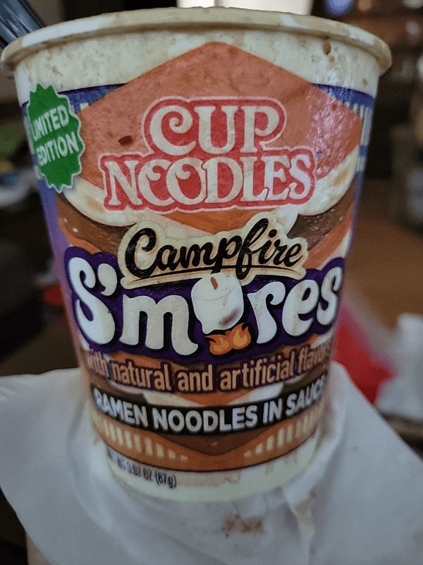 Cup Noodles Campfire S'Mores Ramen Noodles In Sauce