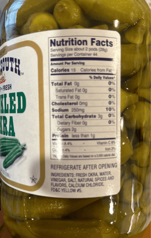 Old South Pickled Okra