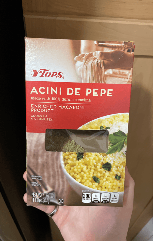 Tops Acini De Pepe Enriched Macaroni Product