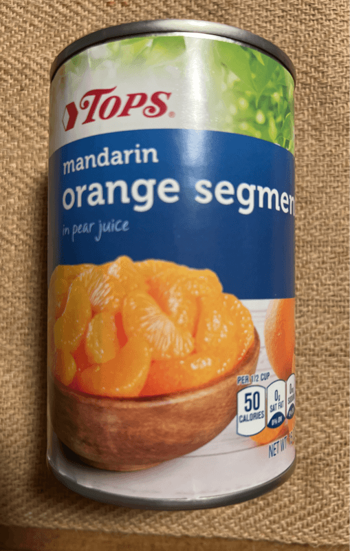 Tops Mandarin Orange Segments In Pear Juice