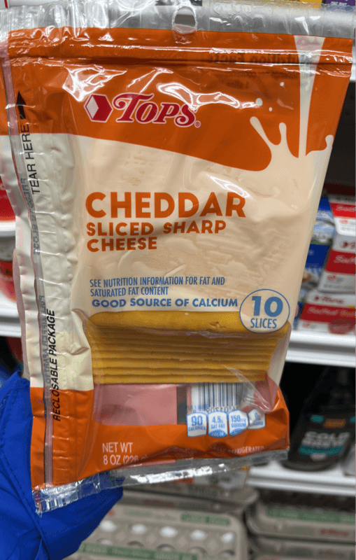 Tops Cheddar Sliced Sharp Cheese
