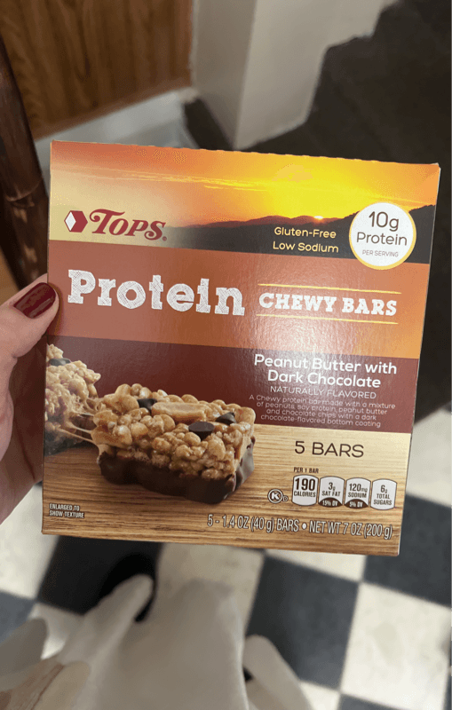 Tops Protein Chewy Bars Peanut Butter With Dark Chocolate