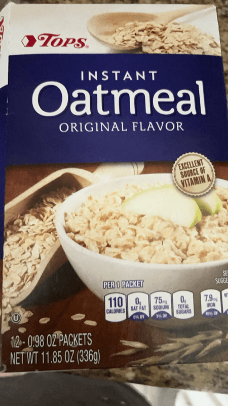 Tops Instant Oatmeal Original Flavor