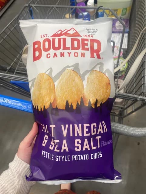 Boulder Canyon Malt Vinegar & Sea Salt Flavored Kettle Style Potato Chips