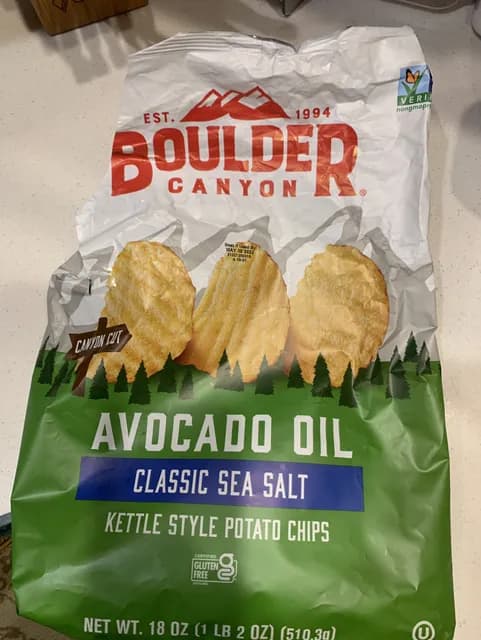 Boulder Canyon Avocado Oil Classic Sea Salt Potato Chips