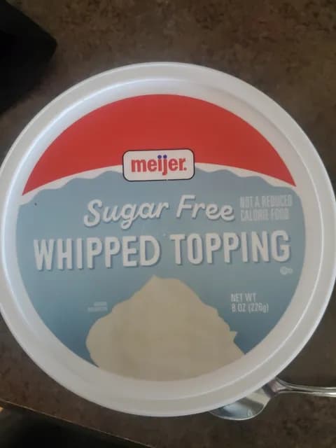 Meijer Sugar Free Whipped Topping