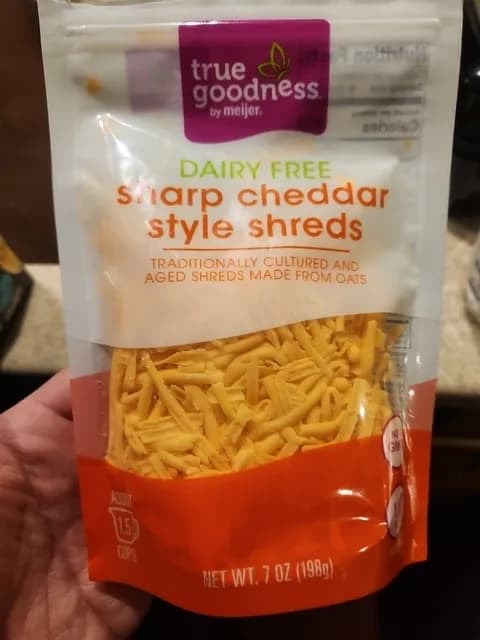 True Goodness By Meijer Dairy Free Sharp Cheddar Style Shreds