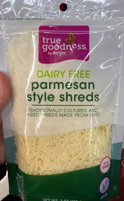 True Goodness By Meijer Dairy Free Parmesan Style Shreds