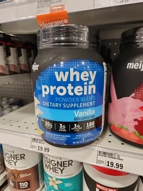 Meijer Whey Protein Powder Blend Dietary Supplement Vanilla