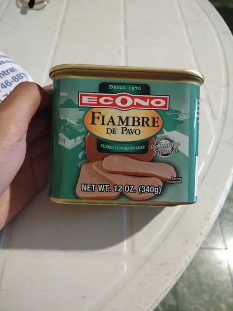 Econo Fiambre De Pavo Turkey Luncheon Loaf