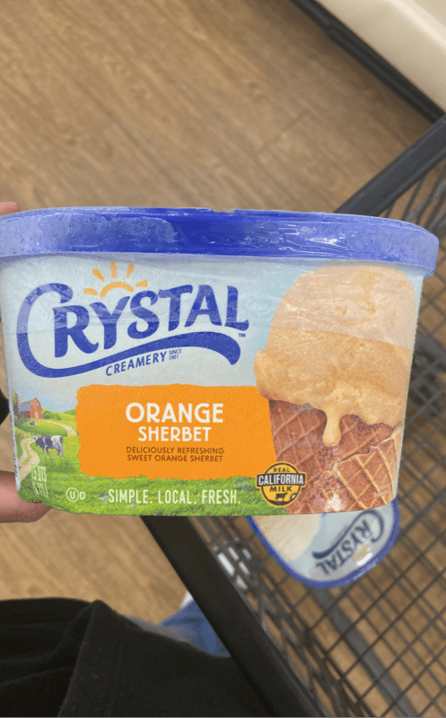 Crystal Creamery Orange Sherbet