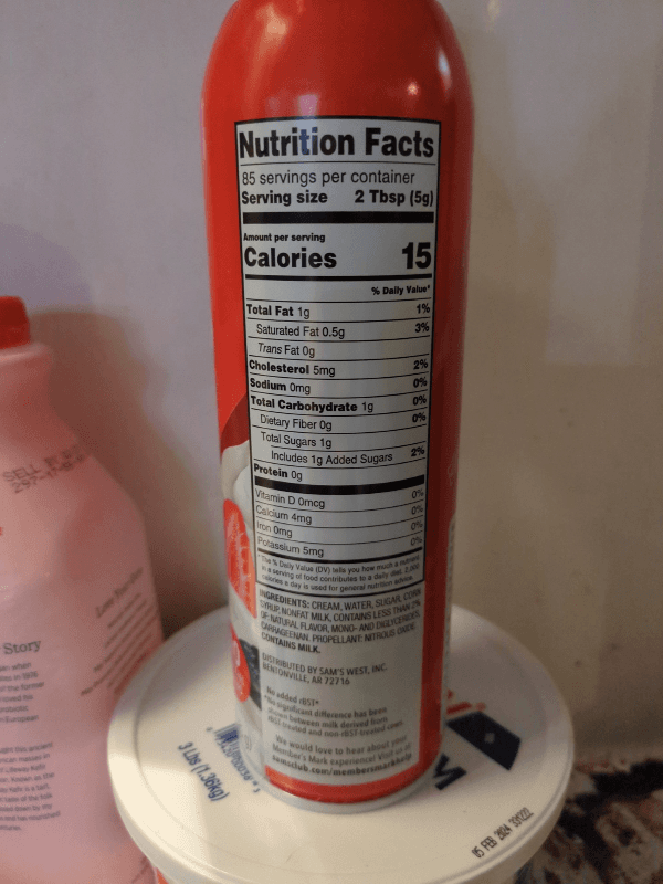 Member'S Mark Original Whipped Dairy Topping