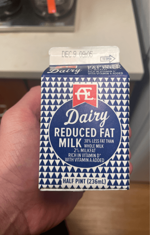 Ae Dairy Reduced Fat Milk