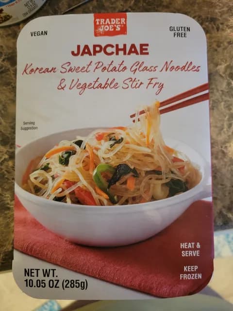 Trader Joe'S Japchae Korean Sweet Potato Glass Noodles & Vegetable Stir Fry