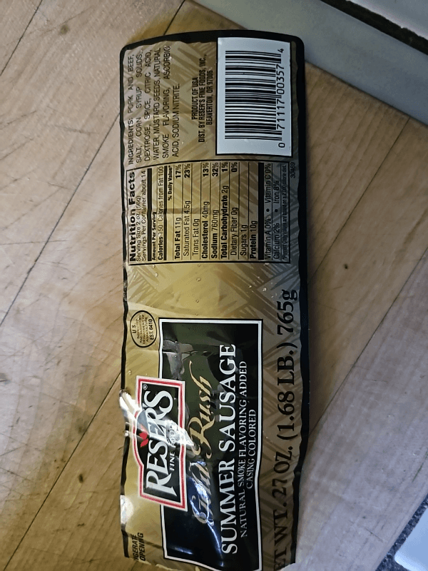 Reser'S Gold Rush Summer Sausage