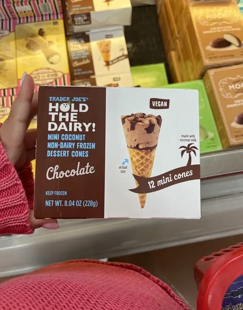 Is it Cashew Free? Trader Joe's Hold The Dairy! Chocolate Mini Coconut Non-dairy Dessert Cones