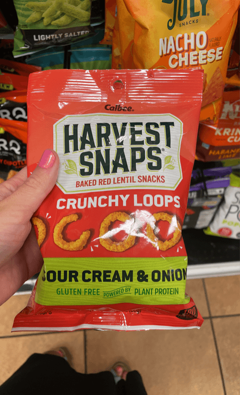 Calbee Harvest Snaps Baked Red Lentil Snaps Sour Cream & Onion