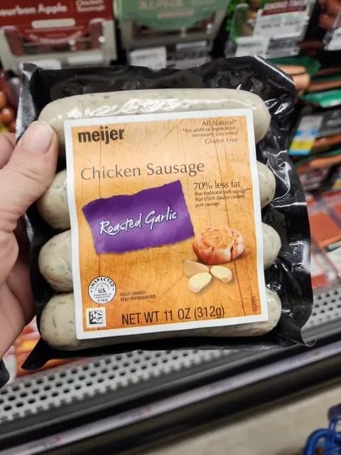 Meijer Chicken Sausage Roasted Garlic
