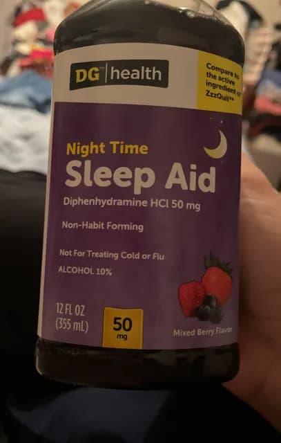 Dg Health Night Time Sleep Aid Mixed Berry Flavor