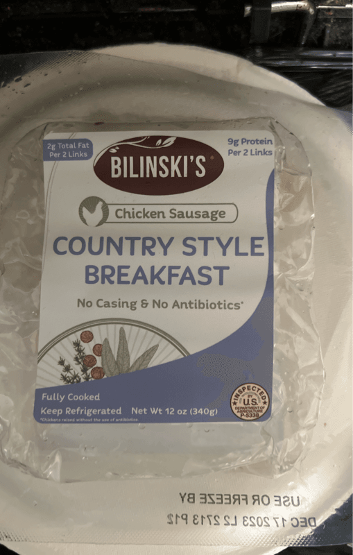 Bilinski'S Country Style Breakfast Chicken Sausage