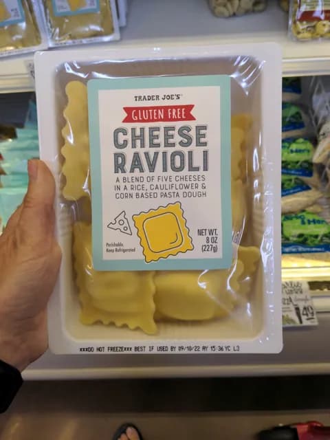 Trader Joe's Gluten Free Cheese Ravioli