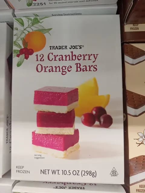 Trader Joe'S 12 Cranberry Orange Bars
